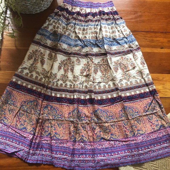 Gypsy boho broomstick skirt long maxi spell S M hippie bohemian free spirit - Picture 8 of 11